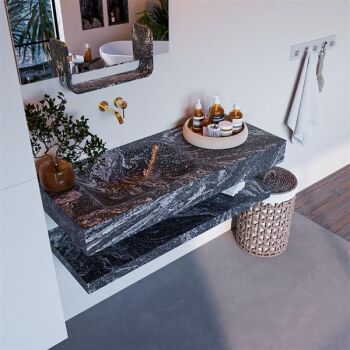 corian waschtisch set alan dlux 110 cm schwarz marmor lava ADX110lavPll0lav