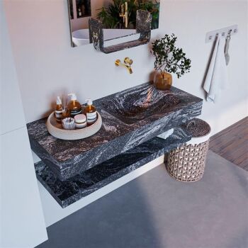 corian waschtisch set alan dlux 110 cm schwarz marmor lava ADX110lavPlR0lav