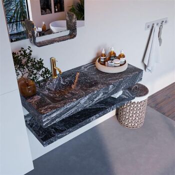 corian waschtisch set alan dlux 110 cm schwarz marmor lava ADX110lavPll1lav