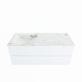 corian waschtisch set vica dlux 120 cm marmor optik becken links Frappe VDX120Tal2LL0Fra