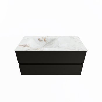 corian waschtisch set vica dlux 100 cm marmor optik becken links Frappe VDX100Urb2LL0Fra