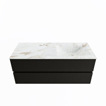 corian waschtisch set vica dlux 120 cm marmor optik becken rechts Frappe VDX120Urb2LR0Fra