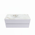 corian waschtisch set vica dlux 110 cm marmor optik becken links Frappe VDX110Cal2LL0Fra