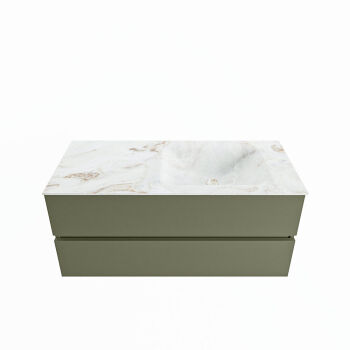 corian waschtisch set vica dlux 110 cm marmor optik becken rechts Frappe VDX110Arm2LR1Fra