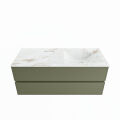 corian waschtisch set vica dlux 120 cm marmor optik becken rechts Frappe VDX120Arm2LR0Fra