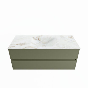 corian waschtisch set vica dlux 120 cm marmor optik becken mittig Frappe VDX120Arm2LM1Fra
