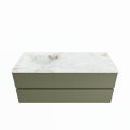 corian waschtisch set vica dlux 120 cm marmor optik becken links Frappe VDX120Arm2LL1Fra