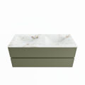 corian waschtisch set vica dlux 120 cm marmor optik doppelbecken Frappe VDX120Arm2LD2Fra