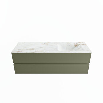 corian waschtisch set vica dlux 150 cm marmor optik becken rechts Frappe VDX150Arm2LR0Fra