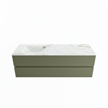 corian waschtisch set vica dlux 150 cm marmor optik becken links Frappe VDX150Arm2LL1Fra