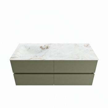 corian waschtisch set vica dlux 120 cm marmor optik becken links Frappe VDX120Arm4LL0Fra