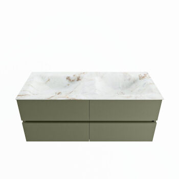 corian waschtisch set vica dlux 120 cm marmor optik doppelbecken Frappe VDX120Arm4LD0Fra