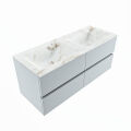 corian waschtisch set vica dlux 120 cm marmor optik doppelbecken Frappe VDX120Cla4LD2Fra