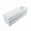 corian waschtisch set vica dlux 150 cm marmor optik becken rechts Frappe VDX150Cla4LR0Fra
