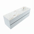 corian waschtisch set vica dlux 150 cm marmor optik becken rechts Frappe VDX150Cla4LR1Fra