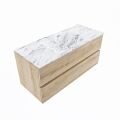 corian waschtisch set vica dlux 110 cm marmor optik becken mittig Glace VDX110Was2LM0Gla