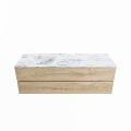 corian waschtisch set vica dlux 150 cm marmor optik becken links Glace VDX150Was2LL0Gla