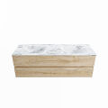 corian waschtisch set vica dlux 150 cm marmor optik doppelbecken Glace VDX150Was2LD2Gla