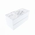 corian waschtisch set vica dlux 100 cm marmor optik becken mittig Glace VDX100Tal2LM0Gla