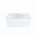 corian waschtisch set vica dlux 100 cm marmor optik becken links Glace VDX100Tal2LL0Gla