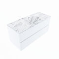 corian waschtisch set vica dlux 110 cm marmor optik becken mittig Glace VDX110Tal2LM0Gla