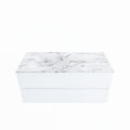 corian waschtisch set vica dlux 110 cm marmor optik becken links Glace VDX110Tal2LL0Gla