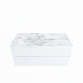 corian waschtisch set vica dlux 110 cm marmor optik becken links Glace VDX110Tal2LL1Gla