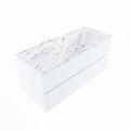 corian waschtisch set vica dlux 110 cm marmor optik becken rechts Glace VDX110Tal2LR1Gla