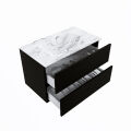 corian waschtisch set vica dlux 80 cm marmor optik becken mittig Glace VDX80Urb2LM1Gla