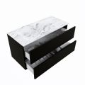 corian waschtisch set vica dlux 100 cm marmor optik becken links Glace VDX100Urb2LL0Gla