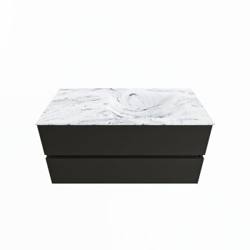 corian waschtisch set vica dlux 100 cm marmor optik becken rechts Glace VDX100Urb2LR0Gla