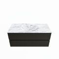 corian waschtisch set vica dlux 110 cm marmor optik becken mittig Glace VDX110Urb2LM0Gla