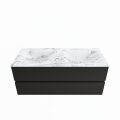 corian waschtisch set vica dlux 120 cm marmor optik doppelbecken Glace VDX120Urb2LD0Gla