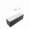 corian waschtisch set vica dlux 150 cm marmor optik becken rechts Glace VDX150Dar2LR0Gla