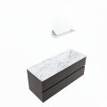 corian waschtisch set vica dlux 120 cm marmor optik becken rechts Glace VDX120Dar4LR0Gla