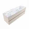 corian waschtisch set vica dlux 150 cm marmor optik becken rechts Glace VDX150Lin4LR0Gla