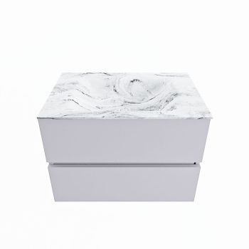 corian waschtisch set vica dlux 70 cm marmor optik becken mittig Glace VDX70Cal2LM0Gla