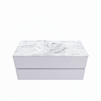 corian waschtisch set vica dlux 110 cm marmor optik becken mittig Glace VDX110Cal2LM0Gla