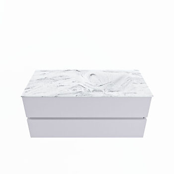 corian waschtisch set vica dlux 110 cm marmor optik becken rechts Glace VDX110Cal2LR1Gla