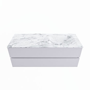 corian waschtisch set vica dlux 130 cm marmor optik becken rechts Glace VDX130Cal2LR1Gla