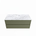 corian waschtisch set vica dlux 110 cm marmor optik becken rechts Glace VDX110Arm2LR1Gla