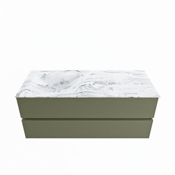 corian waschtisch set vica dlux 120 cm marmor optik becken links Glace VDX120Arm2LL0Gla