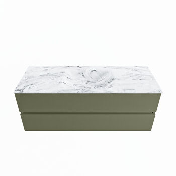 corian waschtisch set vica dlux 130 cm marmor optik becken mittig Glace VDX130Arm2LM1Gla
