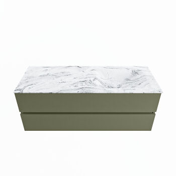 corian waschtisch set vica dlux 130 cm marmor optik becken rechts Glace VDX130Arm2LR1Gla