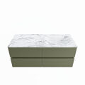 corian waschtisch set vica dlux 120 cm marmor optik becken rechts Glace VDX120Arm4LR0Gla