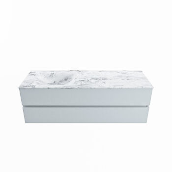 corian waschtisch set vica dlux 150 cm marmor optik becken links Glace VDX150Cla2LL1Gla