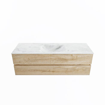 corian waschtisch set vica dlux 150 cm marmor optik becken mittig Opalo VDX150Was2LM0Opa