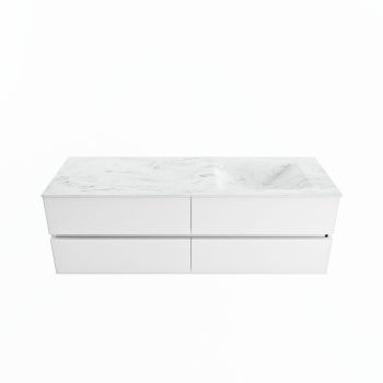 corian waschtisch set vica dlux 150 cm marmor optik becken rechts Opalo VDX150Tal4LR1Opa