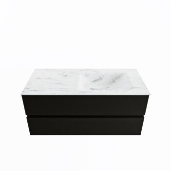 corian waschtisch set vica dlux 110 cm marmor optik becken rechts Opalo VDX110Urb2LR1Opa