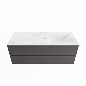corian waschtisch set vica dlux 130 cm marmor optik becken rechts Opalo VDX130Dar2LR0Opa